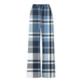 thumbnail image 6 of ATOGUTA Kid Pants Girls Boys Soft Plaid Long Pj Pants Kids Cute Elastic Waist Drawstring SLeep Bottoms with Pockets Size 5T-15, Blue, 6 of 6