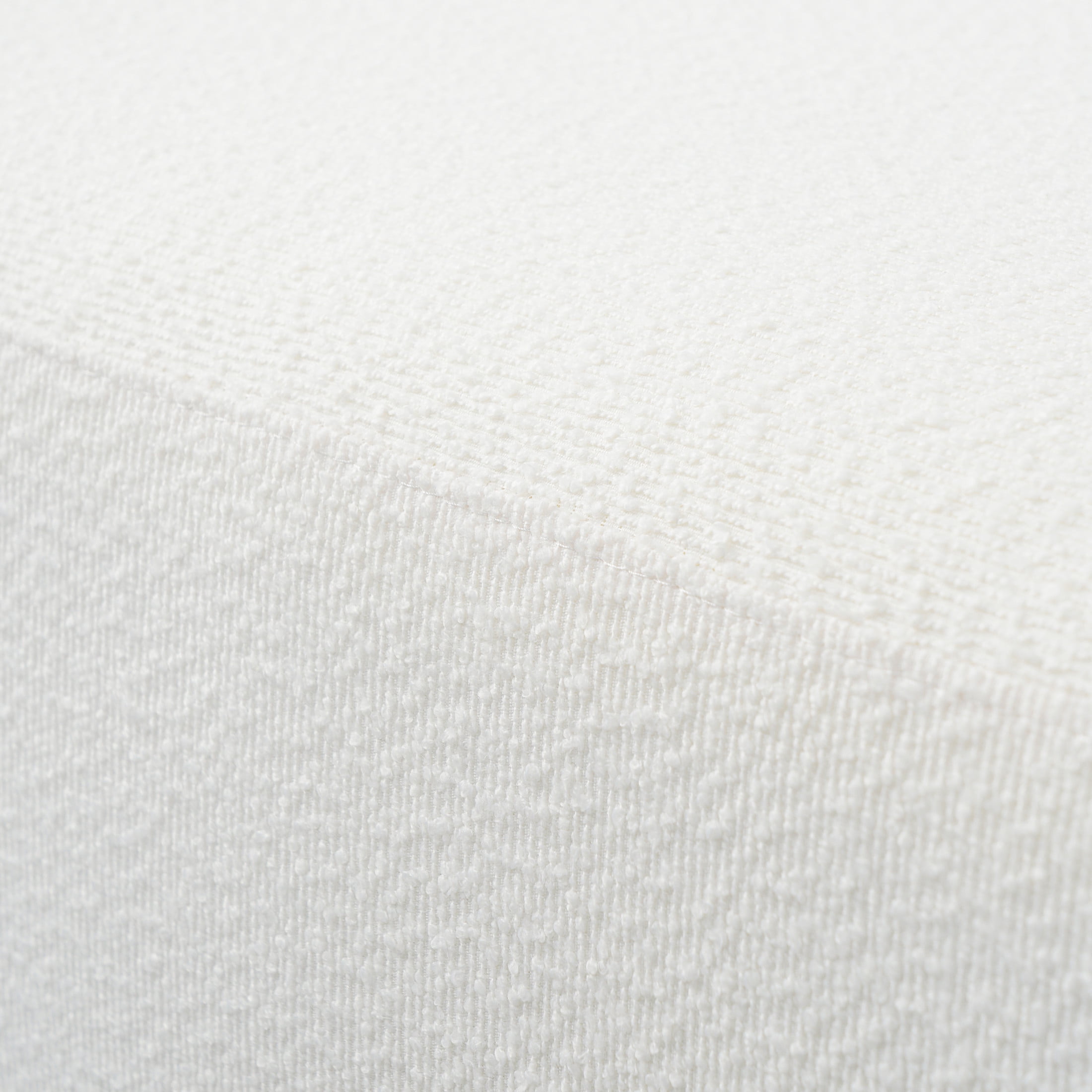 Christopher Knight Home Square Boucle Upholstered Ottoman with Solid Wood Legs, Ivory
