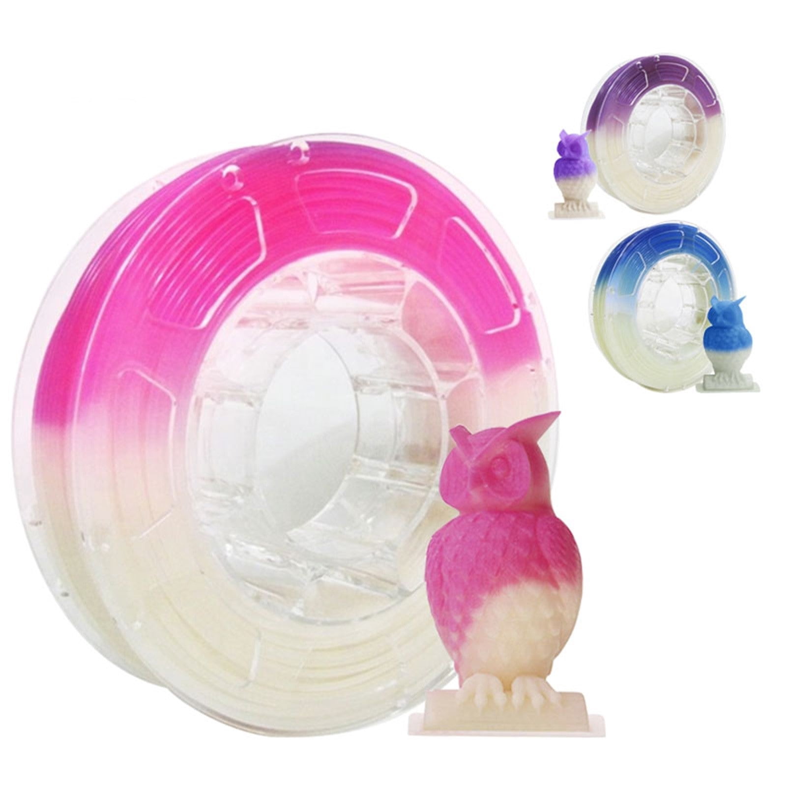 PLA Light Change Color 3D Printer Filament, Dimensional Accuracy +/- 0.05mm, PLA 1KG Spool, PLA 1.75mm for 3D Printer