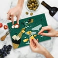 thumbnail image 5 of Cocktail Party Cutting Board, Clinking Glass Silhouettes and a Bottle of Champagne, Decorative Tempered Glass Cutting and Serving Board, in 3 Sizes, by Ambesonne, 5 of 5