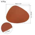 thumbnail image 2 of 4Pcs Faux Leather Placemats for Dinner Table, Drop-Shaped Mats Placemats Heat Resistant(Brown), 2 of 5