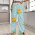 thumbnail image 2 of A Big Bunch of Yellow Rubber Ducks Pajamas Leisure Trousers Soft Warm Sleepwear Bottoms Loose Retro Nightwear, 2 of 6