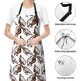 thumbnail image 6 of Lsque Chickens Peck Grain Waterproof Apron Chef Aprons for Men Heavy Duty Chemical Work Apron Extra Long Grilling Aprons with Adjustable Bib Apron, 6 of 9