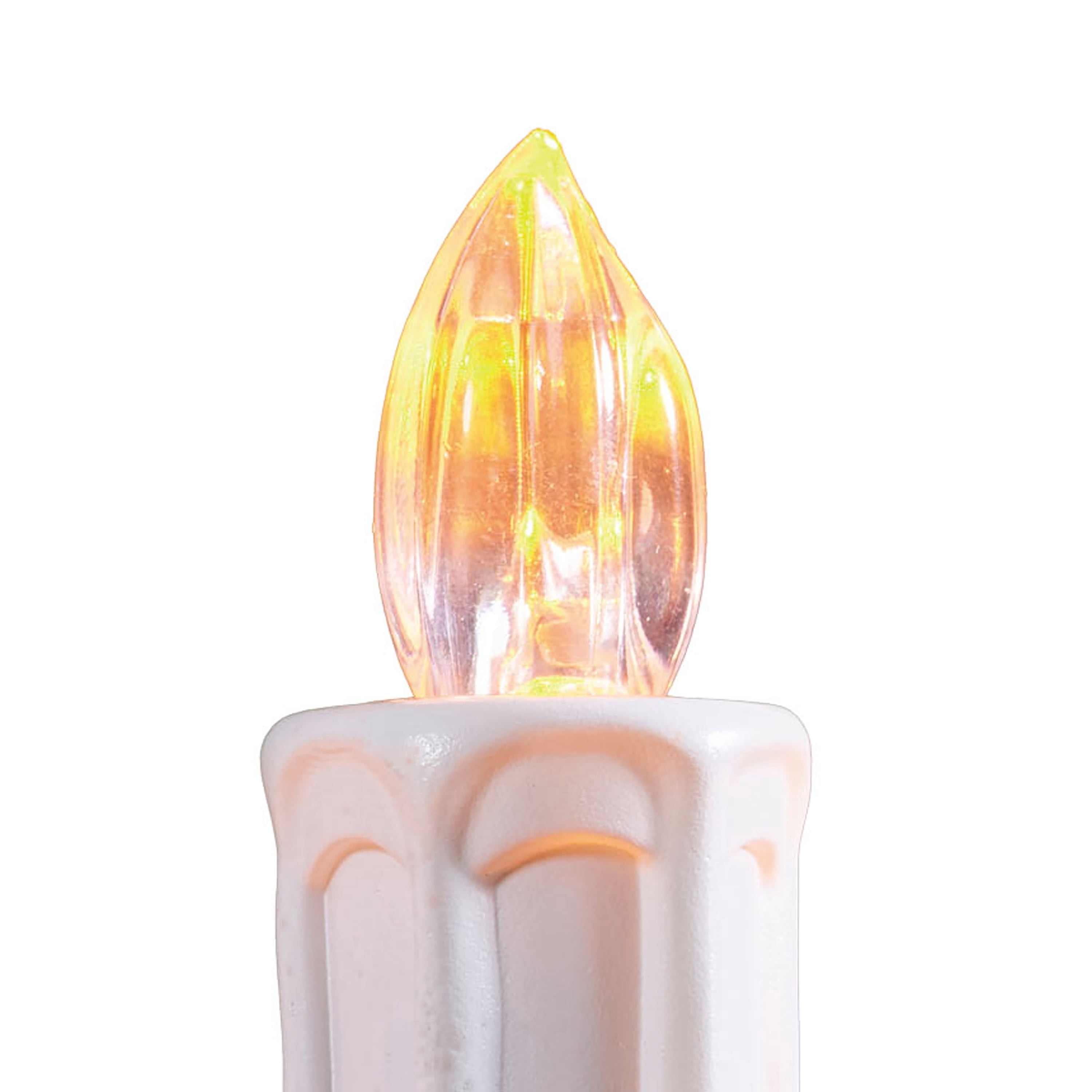Indoor Battery-Operated LED Cordless Christmas Candle Clip Lights, 4", White, 10 Count, by Holiday Time