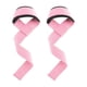 thumbnail image 4 of 2 correas para levantamiento de pesas, correas para levantamiento de muñecas con soporte de agarre para la mano, correas para levantamiento de muñecas Rosa, 4 of 9