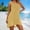 Yellow, variant on QUNYINEY Cotton Sundresses for Women Plus Size Blue Beach Mini Sleeveless Cover Up Vacation Casual Summer Loose Fit Crew Neck Dresses