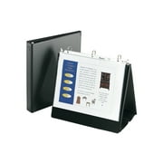 Angle View: Avery 12880 Easel Presentation Durable Binder, 1 Round Rings, Holds 11 x 8 1/2 Paper, Black