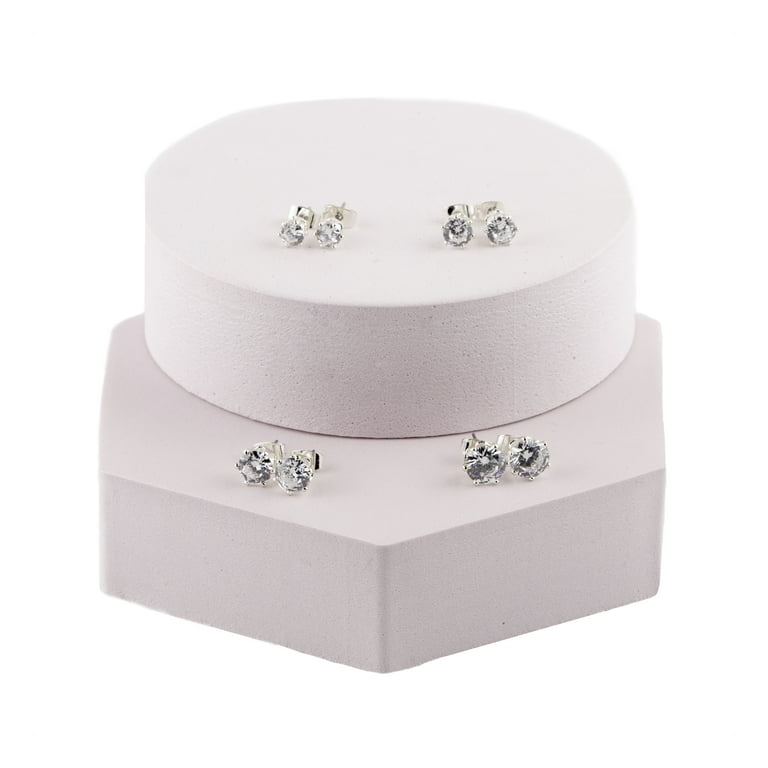 Claire's Girls Silver Graduated Round Cubic Zirconia Stud