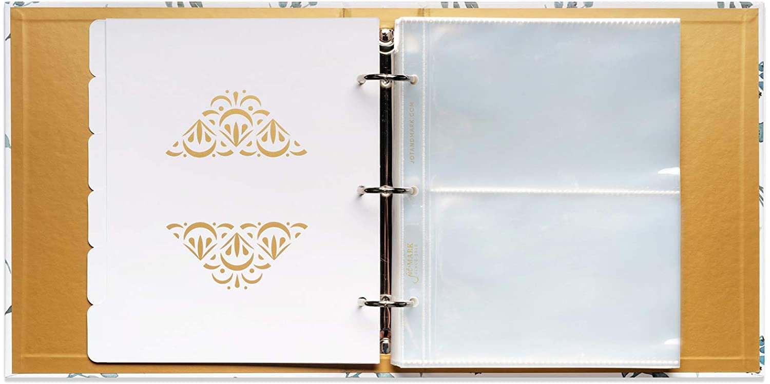 5x7 Photo Binder With Natural Linen Cover Holds up to 200 Photos Includes  Clear Photo Sleeves 1 Inch Rings 