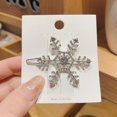 thumbnail image 4 of Skymirror Hair Clip Stylish Hairpin Sparkling Snowflake Design Women Girls Daily Wear Hair Clamp Weddings Christmas Ornaments, 4 of 7