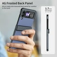 thumbnail image 5 of Allytechgroup Screen Protector Case for Samsung Galaxy Z Flip 3, Matte Slim Hinge Protection Anti-Scratch Full Body Shockproof Bumper Rugged Phone Case Cover for Galaxy Z Flip 3, Blue, 5 of 9