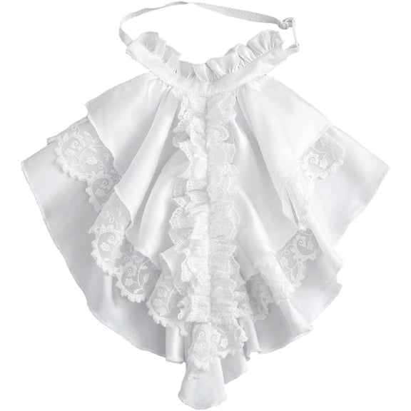 Unisex Ruff Shirt Detachable Collar Fake Collar Play Formal Wear Gentleman Removable Fake Collar Tie For Womens And Men