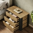 thumbnail image 4 of Finmind 36-Inch Wide Nightstand, Large Night Stand with 3 Drawers, Oversized Nightstand Bedside Table for Bedroom, Farmhouse Side End Table with Storage  for Living Room, Natural, 4 of 7