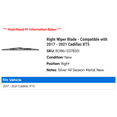 thumbnail image 2 of Right Wiper Blade - Compatible with 2017 - 2021 Cadillac XT5 2018 2019 2020, 2 of 2