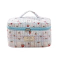 thumbnail image 1 of Large Capacity Floral Cosmetic Bag - Quilted Polyester, Lightweight, Multi-Compartment - for Travel, Toiletries Storage & Fashionable Organization, 1 of 4