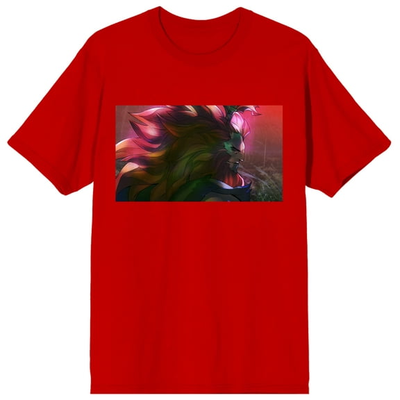 Men's Street Fighter V Akuma Character Men's Red Short Sleeve Graphic Tee-M