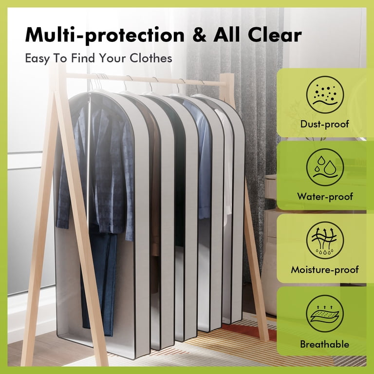 Dress Bags for Gowns Long, 60'' Garment Bags for Hanging Clothes, Dress Garment Bag, Clear Foldable Long Dress Bag for Closet Storage and Travel, 5 ... Dress Bags for Gowns Long, 60'' Garment Bags for Hanging Clothes, Dress Garment Bag, Clear Foldable Long Dress Bag for Closet Storage and Travel, 5 ...
