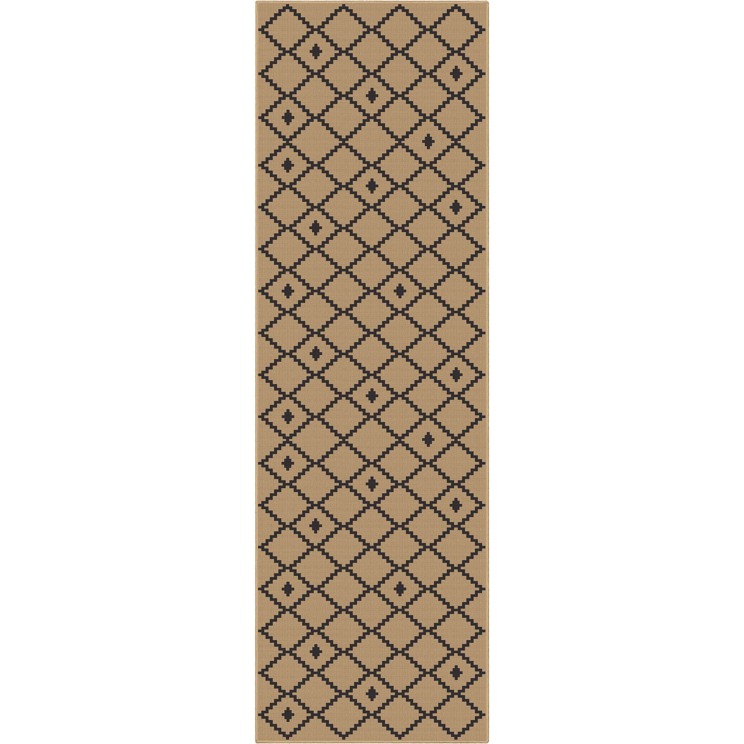 Well Woven Jute Akita Modern Moroccan Flat-Weave Black 2'3" x 7'3" Runner Rug