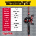 thumbnail image 4 of Ugly Stik Carbon Low Profile Baitcast Reel & Rod Combo, Left-Handed Orientation, 4 of 12