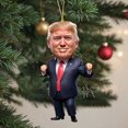 thumbnail image 1 of SunyaMood - Divertido adorno colgante de T-rump (acrílico), creativo, para coche, mochila, llavero, decoración para árbol de Navidad, el mejor regalo para amigos (B), 1 of 8