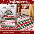 thumbnail image 4 of MeyJey 6'x9' Christmas Area Rug for Living Room, Non-Slip Machine Washable Rugs Foldable Holiday Decoration Floor Carpet for Bedroom Dinning Room, Green/Red/White, 4 of 7