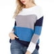 thumbnail image 5 of Suéteres para mujer Suéteres de otoño Cuello redondo Moda Manga larga Color a juego Tops sueltos Blusa de punto Odeerbi  ODB-5, 5 of 6