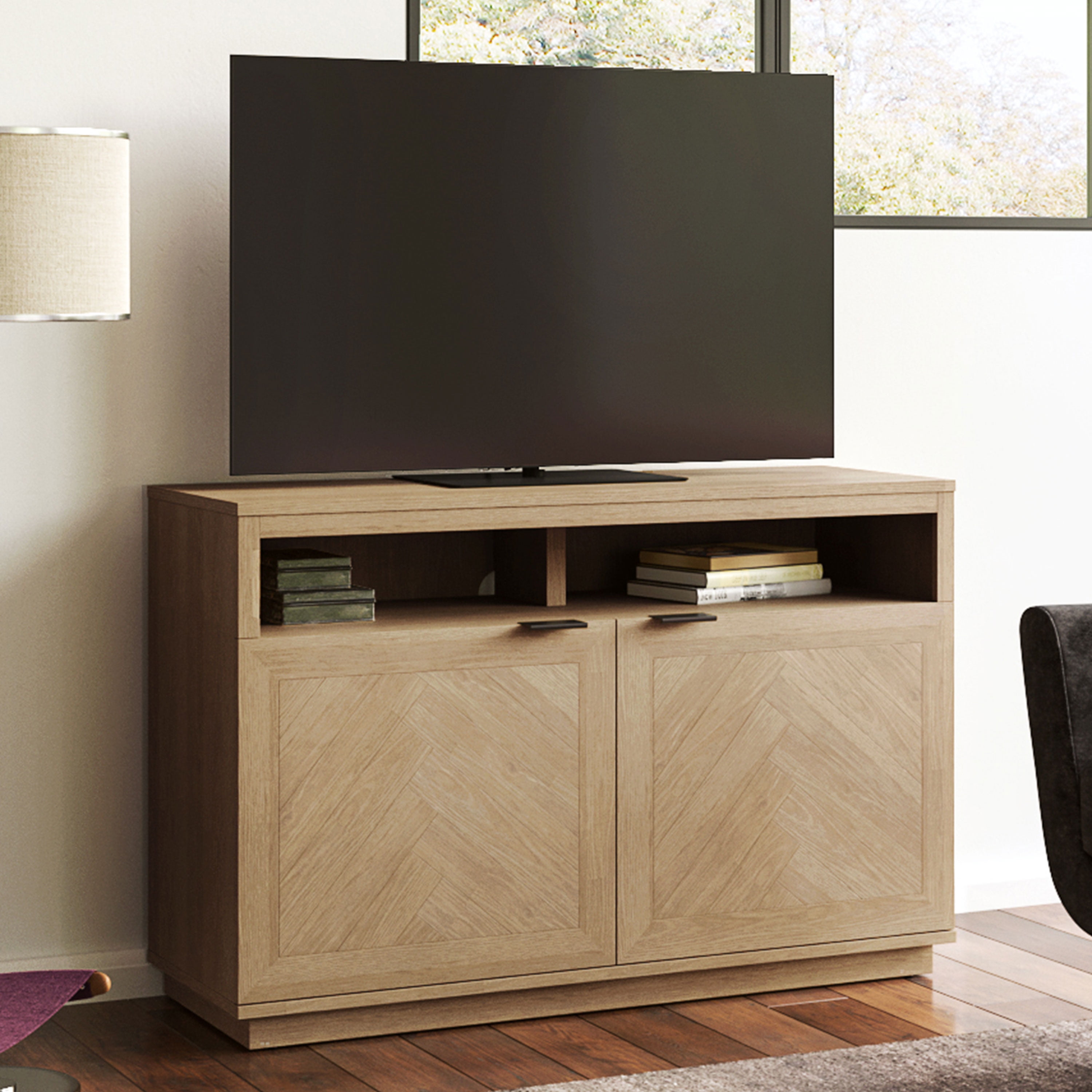 Better Homes & Gardens Hendrix Herringbone Style TV Stand For TVs up to