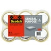 Scotch® General Purpose Packaging Tape, 1.88 in x 54.6 yd, Clear, 6 Rolls/Pack