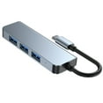 thumbnail image 2 of Concentrador USB tipo C a 4 puertos, divisor USB Plug and Play con protección múltiple y carcasa de aleación de aluminio para viajes., 2 of 12