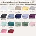 thumbnail image 7 of California Design Den - 100% Cotton King Size Pillow Cases Set of 2, Soft Sateen Weave, Fits King Pillows - Purple, 7 of 7