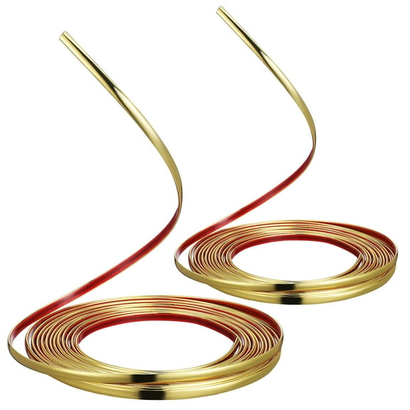FOMIYES Bright Design Flexible Moulding Trim 2 Rolls 117.9x0.31x0.08in For Interior Design