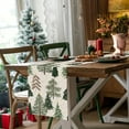thumbnail image 3 of Xmas Trees Christmas Table Runner Watercolor Christmas Tree Runner for Table Seasonal Winter Holiday Christmas Decor for Home Kitchen Dining 13x72 Inch, 3 of 6