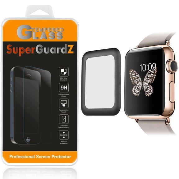 For Apple Watch SE 3 & 2 & 1 (44mm) - SuperGuardZ FULL COVER Tempered Glass Screen Protector [Edge-To-Edge Protect, Anti-Scratch, Anti-Bubble]   2 Stylus Pen
