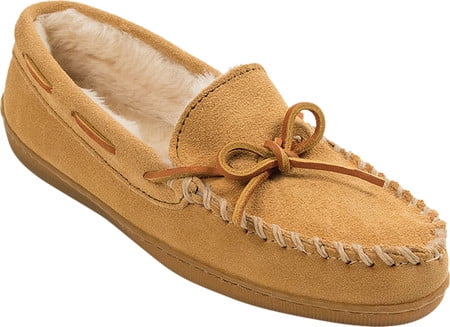 minnetonka men's pile lined hardsole slipper