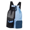 thumbnail image 3 of Mochila de malla mochila Bolsa de equipos deportivos aliviables transpirables organizador de nylon entrenando equipo mochila playa con bolsillo húmedo azul, 3 of 8
