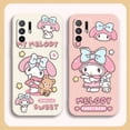 thumbnail image 2 of Case For OPPO A52 A54 A55 A57 A59 A93 A83 A92S A93S 4G 5G A16 Colour Simple Liquid Silicone Case Cartoon My Melody, 2 of 5