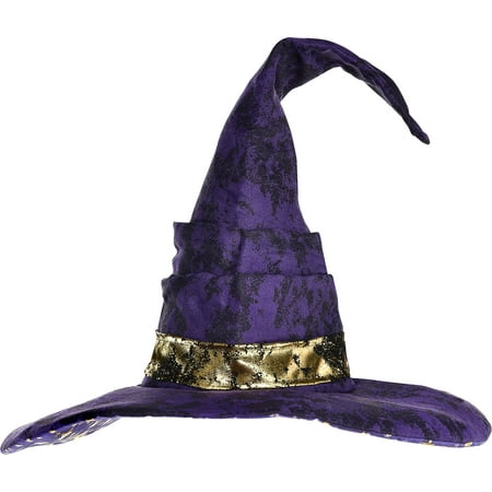 Party City Purple Wizard Hat for Adults, Halloween Costume Accessory, One Size