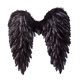 thumbnail image 3 of Alas de ángel para cosplay, disfraz de Halloween, alas de plumas para fiestas y vacaciones. Negro, 3 of 9