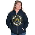 thumbnail image 4 of Pray More Worry Less Religious Zip Up Hoodie Men's Women's Brisco Brands S, 4 of 6