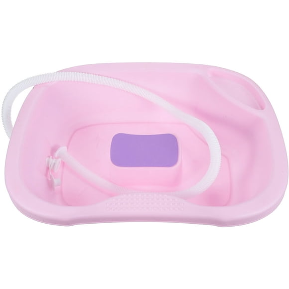HLONK Portable Shampoo Bowl Bedside Hair Washing Basin Portable Hair Wash Plastic Basin