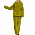 thumbnail image 2 of Puntoco Conjunto de ropa para el hogar de felpa gruesa de gran tamaño para invierno, informal y cómodo, para mujer Puntoco Puntoco-8978, 2 of 7