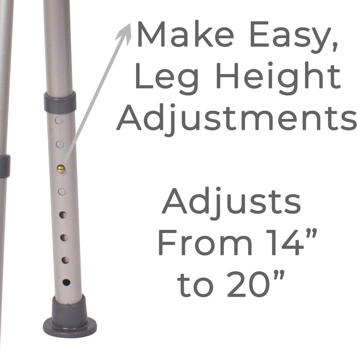 Carex Bath and Shower Chair with Back Support, Adjustable Legs, Handle