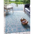 thumbnail image 2 of Unique Loom Outdoor Safari Giraffe Design Rug 7' x 10' Rectangle Aqua Blue/Ivory, 2 of 2