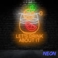 thumbnail image 3 of Handmadetneonsign Let’s Drink About It Neon Sign, Cocktail Led Sign, Cocktail Bar Decor 92581, 3 of 5