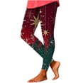 thumbnail image 2 of QATAINLAV Womens Christmas Leggings Soft Stretch High Waisted Yoga Pants Festive Graphic Print Tummy Control Tights, 2 of 5