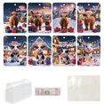thumbnail image 2 of Adornos navideños, adornos navideños, regalos navideños, 8 piezas, original, cartera para tarjetas, linda cartera de madera, cartera navideña, colgante, decoración del hogar, cartera., 2 of 9