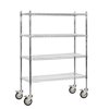 Salsbury Industries Wire 4 Shelf Shelving Unit Mobile