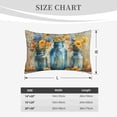 thumbnail image 4 of Sikiie Rustic Blue Vase Blossoms Print Plush Pillow Cover, Wrinkle-proof and Stain-resistant Pillow Protector without Pillow Core, Home Decoration-20"x30", 4 of 6