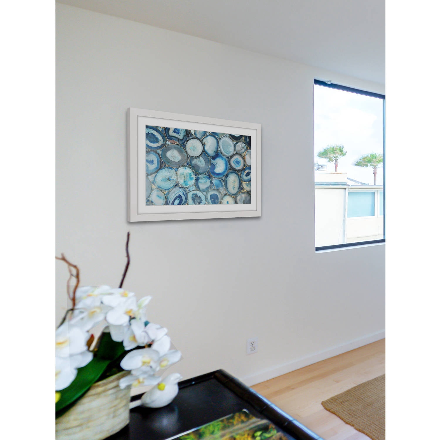 Marmont Hill Blue Geode Bunch Framed Wall Art