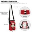 thumbnail image 6 of XYZCANDO Red Santa Claus Mini Crossbody Handbags for Women Men Messenger Purse for Travel Shop Yoga Mini Messenger Wallet Cellphone Wallet Case Money Bag, 6 of 7